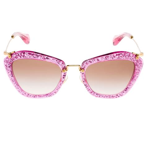 miu miu pink glitter sunglasses|miu miu eyeglasses.